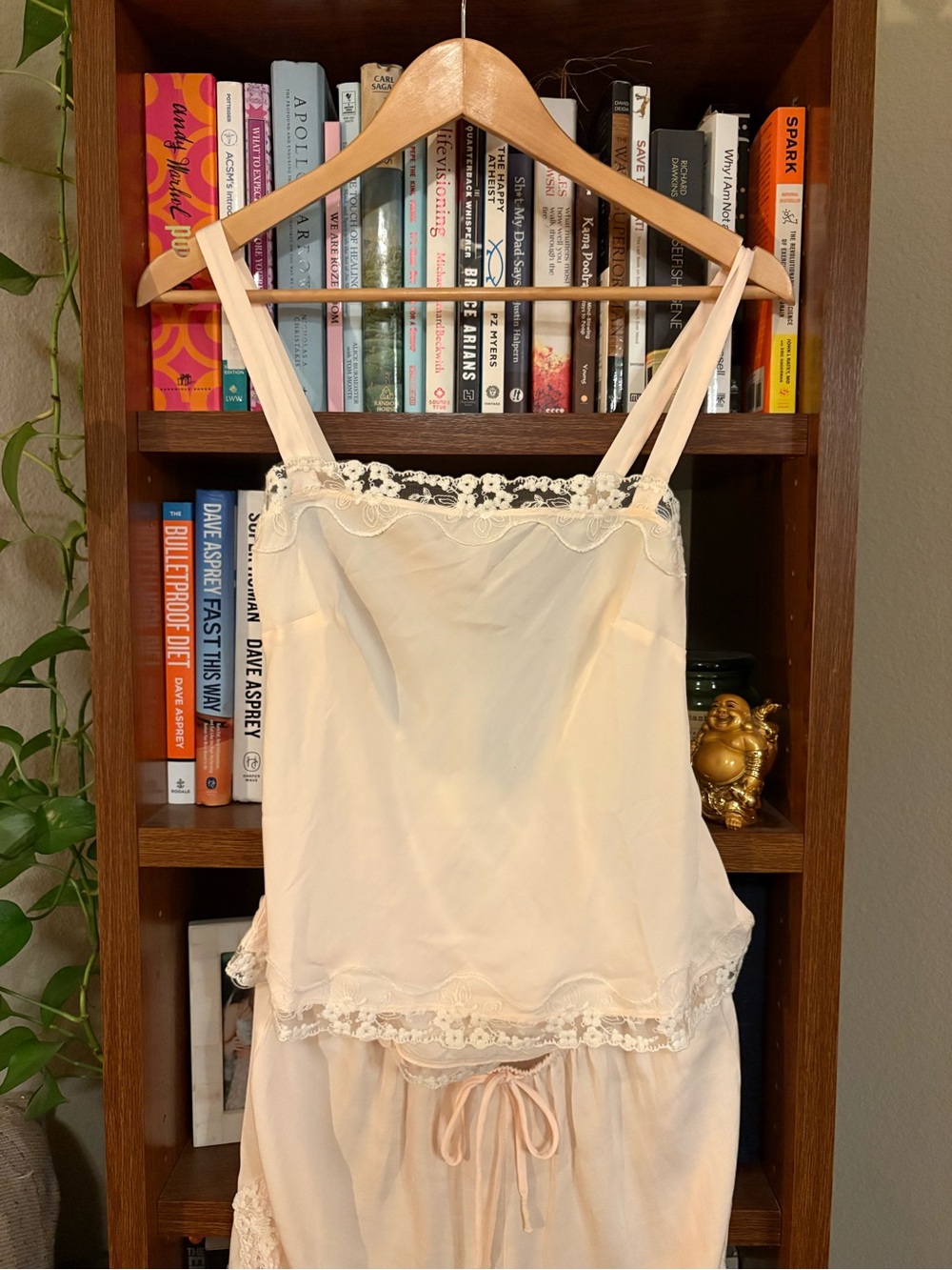 Free People Intimately Lace-Trim Tank & Pants Sleep Set in “Angel Food” Sz S NWT